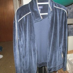 SWEATER SEATSHIRT MENS BLUE WHITE LARGE SHIRT LONG